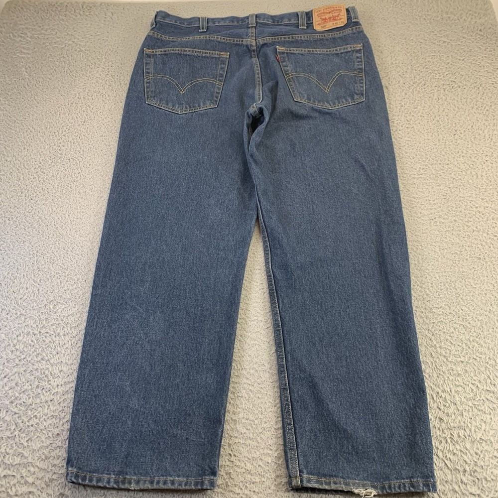 Levis 550 Jeans Mens 40x30 Blue Denim Relaxed Fit Straight 5-Pocket 100% Cotton - Picture 9 of 12